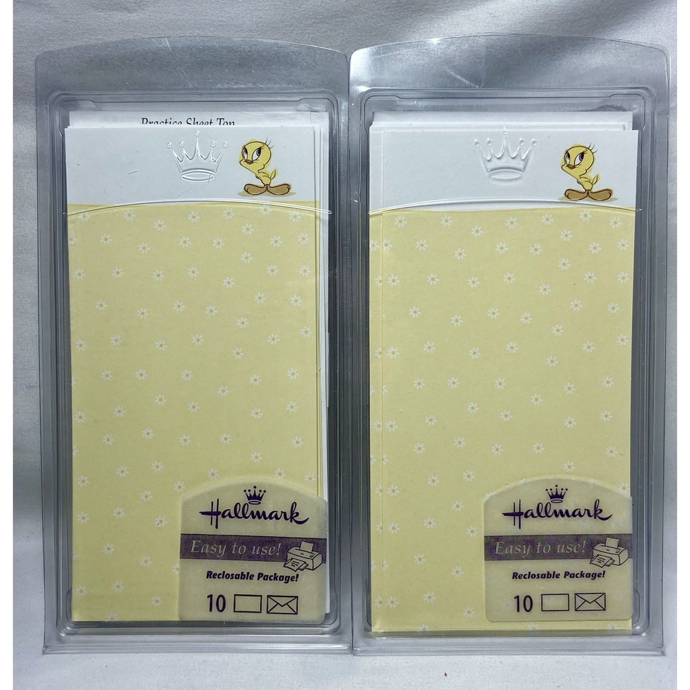 2 Sets Of 10 Hallmark Looney Tweety Bird Single‎ Panel Blank Notes Printer